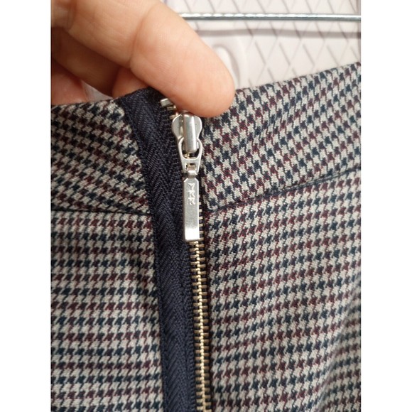 NWT Nordstrom Rack Susina Designer Mini Skirt SZ 10P Navy Indigo Plaid Full Zip - Picture 13 of 16